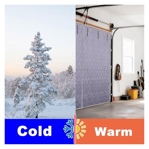 Rideau isolant thermique magnétique pour atelier et garage gris