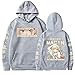colanperd Anime My Dress-Up Darling Hoodie Marin Kitagawa Printed Hip Hop Streetwear Sweatshirts Grey