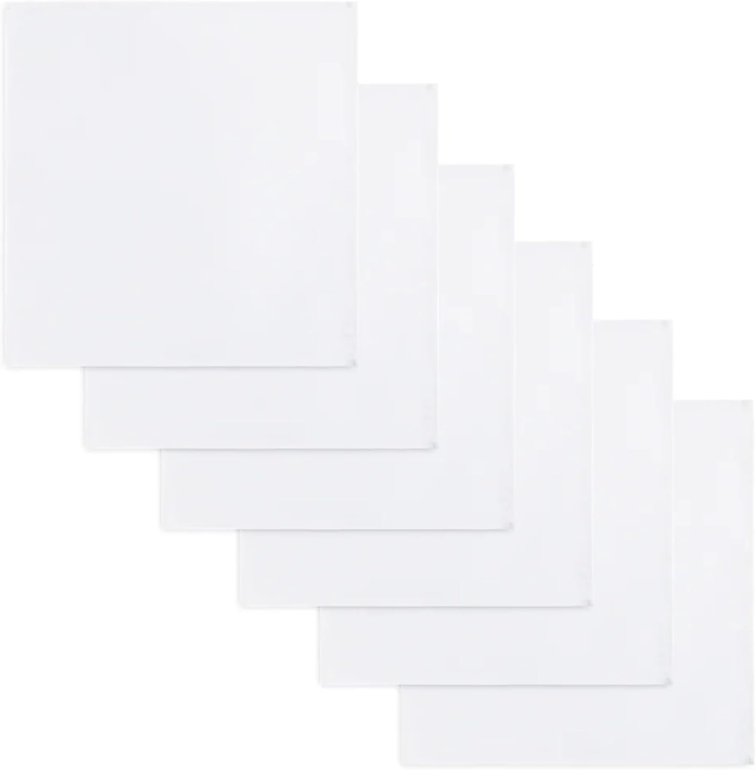 Camden White Polycotton Napkins by Loom & Table - Set of 12 - Elegant, Wrinkle-Resistant, Machine Washable – Luxury Napkin for Dining Room, Weddings, Dinner Parties, Holidays, Birthdays - 18 X 18