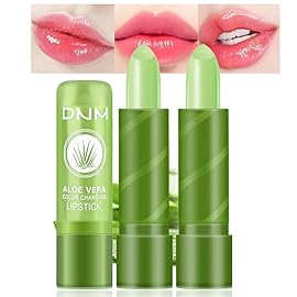 BINGBRUSH Aloe Vera Color Changing Lipstick Queen,Long Lasting Lip Care Nutritious Plumper Lip Balm Moisturizer Magic PH Temperature Color Change Lip Gloss Makeup Set for Women