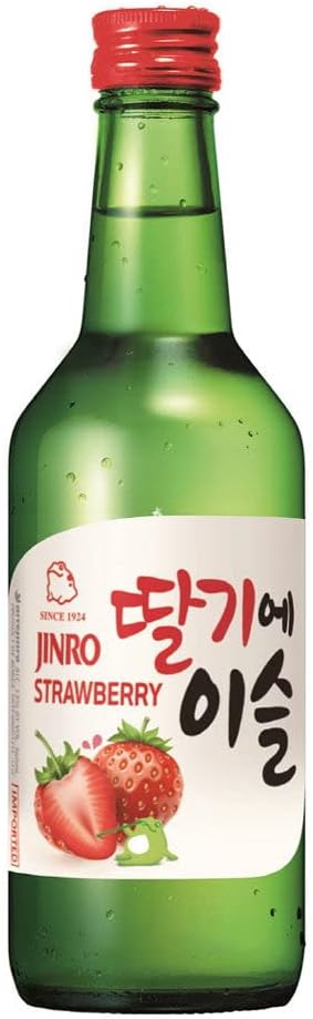 Jinro Chamisul Soju - Strawberry Flavour 350ml 13% Alc./Vol