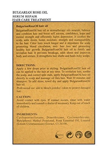 Bulgarian Rose Oil Serum organic Hair Care By Alpha New York 100 ml. / 3.38 fl.oz.