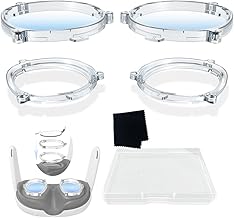 AZURAOKEY Marcos magnéticos de protección de lentes y lentes de bloqueo de luz azul, anillo protector antiarañazos, espaciador de lente de VR para Meta/Oculus Quest 3, protege las gafas de miopía de