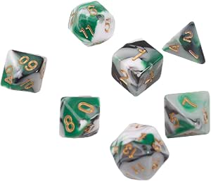 FanRoll Stardust Galaxy Acrylic Dice Set - 16mm Polyhedral Dice For D&D, RPG, Tabletop Games (7 Dice)