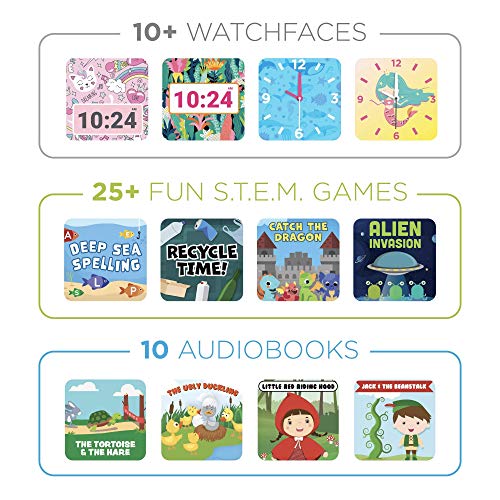 Kids Smartwatch PlayZoom 2 with Swivel Selfie Camera, STEM Learning, 20+ Games, Audio Bedtime Stories, Store Music for Kids Toddlers Boys Girls