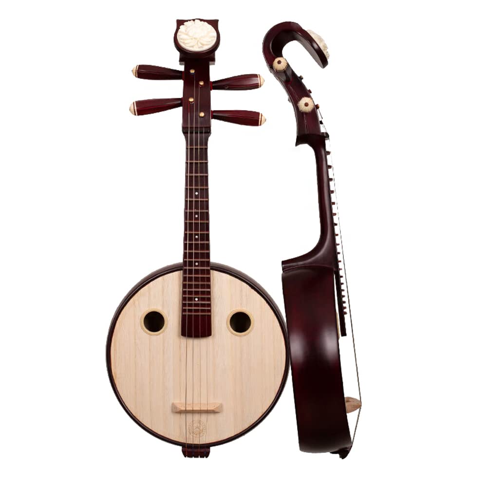 KAFELE Soprano Ruan Wood Side Panel Including Brush Cloth + Picks + Storage Bag 75 * 30 * 8Cm Weight Approx. 1.7KG The Tune Is Gentle And Melodious/Accompaniment