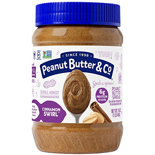 Peanut Butter & Co. Cinnamon Swirl Peanut Butter, 6G Protein, Gluten Free & Non-Gmo, 16 Oz (Pack Of 6) #TOP5