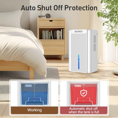Dehumidifier, 95OZ Dehumidifier for Home 1000 Sq.Ft - Quiet with Auto Shut Off & Relaxing 7 Color Ambient Light,Ideal for Livingroom, Bedroom, Basement(White) by BEDRED - Image 4