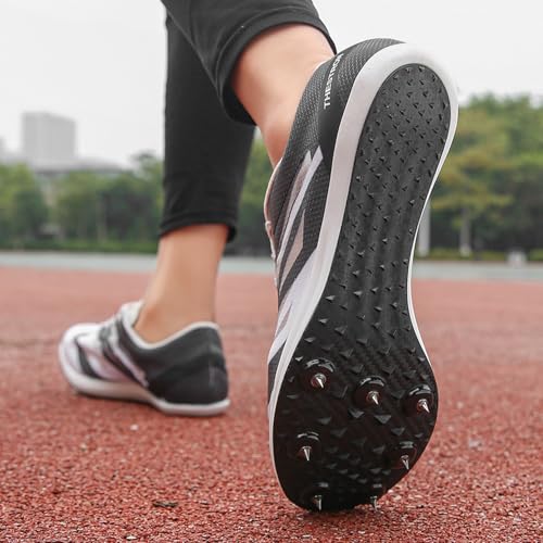 Tênis masculino feminino de atletismo infantil Spikes para meninos e meninas, Preto, 39
