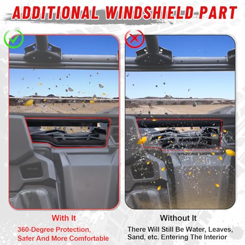 Image of StarknightMT X3 Rear Windshield Back Window Windscreen Compatible with 2017-2026 Can Am Maverick X3 & Max (Except for XMR Models) Heavy Duty Clear