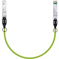 Vista 22 de H!Fiber SFP+ Cable 10G SFP+ DAC, 0.8 ft (0.82 pies), cable Twinax de cobre de conexión directa pasiva para Cisco SFP-H10GB-CU0.25M, Ubiquiti UniFi