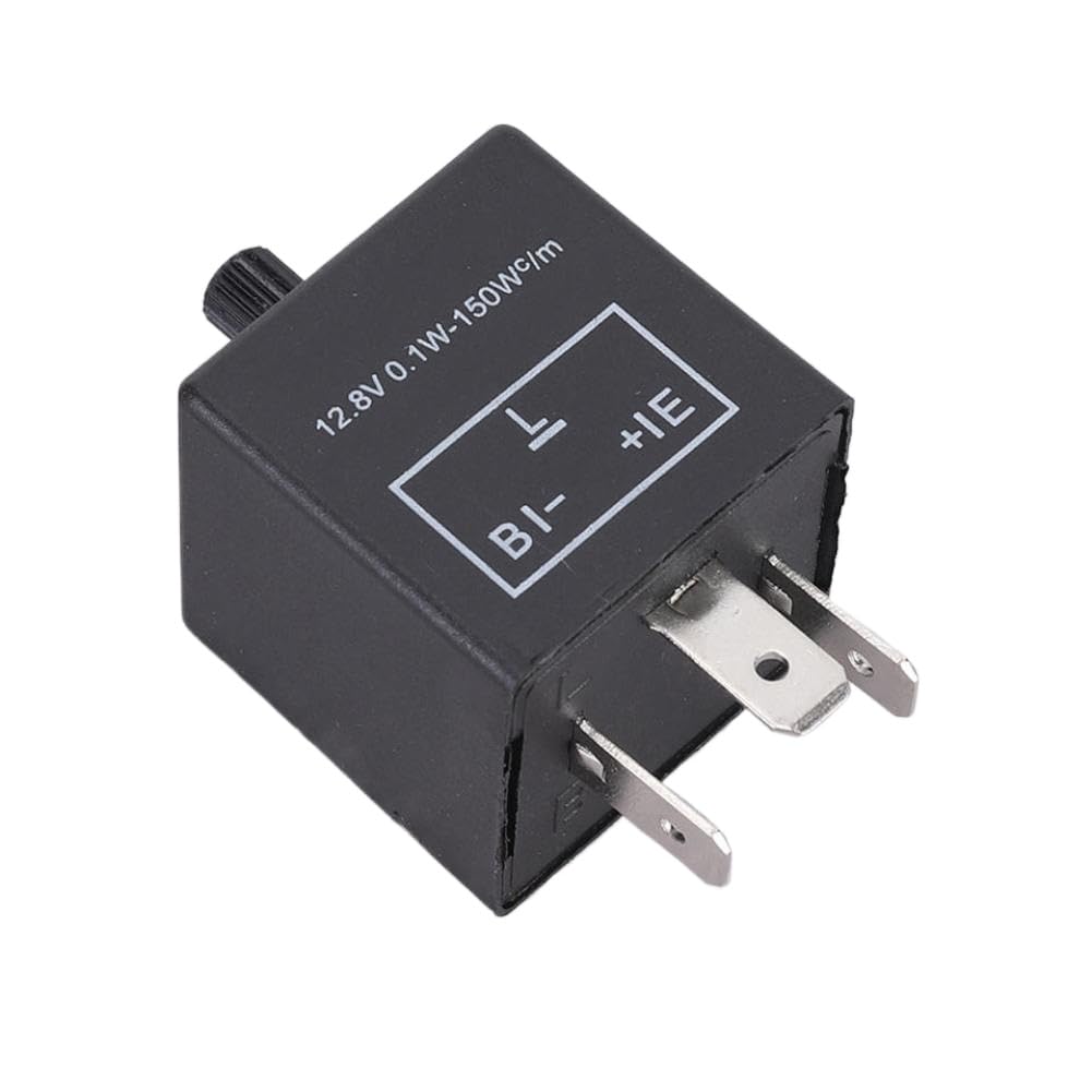 3-Pin Car LED Light Flasher Relay Turn Rate Control Blinker Relay 12.8V 0.1-150W Compatible with Automobile Lamp