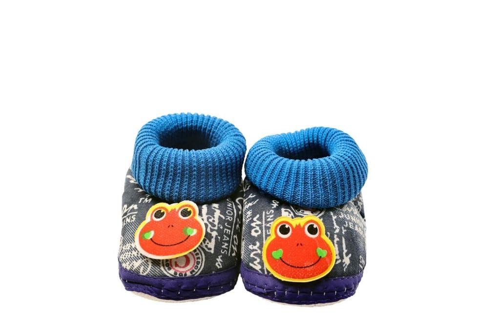 Advik Enterprises Unisex Newborn Baby Booties First Walking Shoes Sandals with Anti Slip Sole Footwear 0-8 Months (Blue) (0_Months) 2