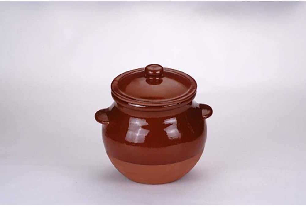 Kitchen Traditional Kitchen Cooking Pot with Lid Clay 2. 0lt o-2l