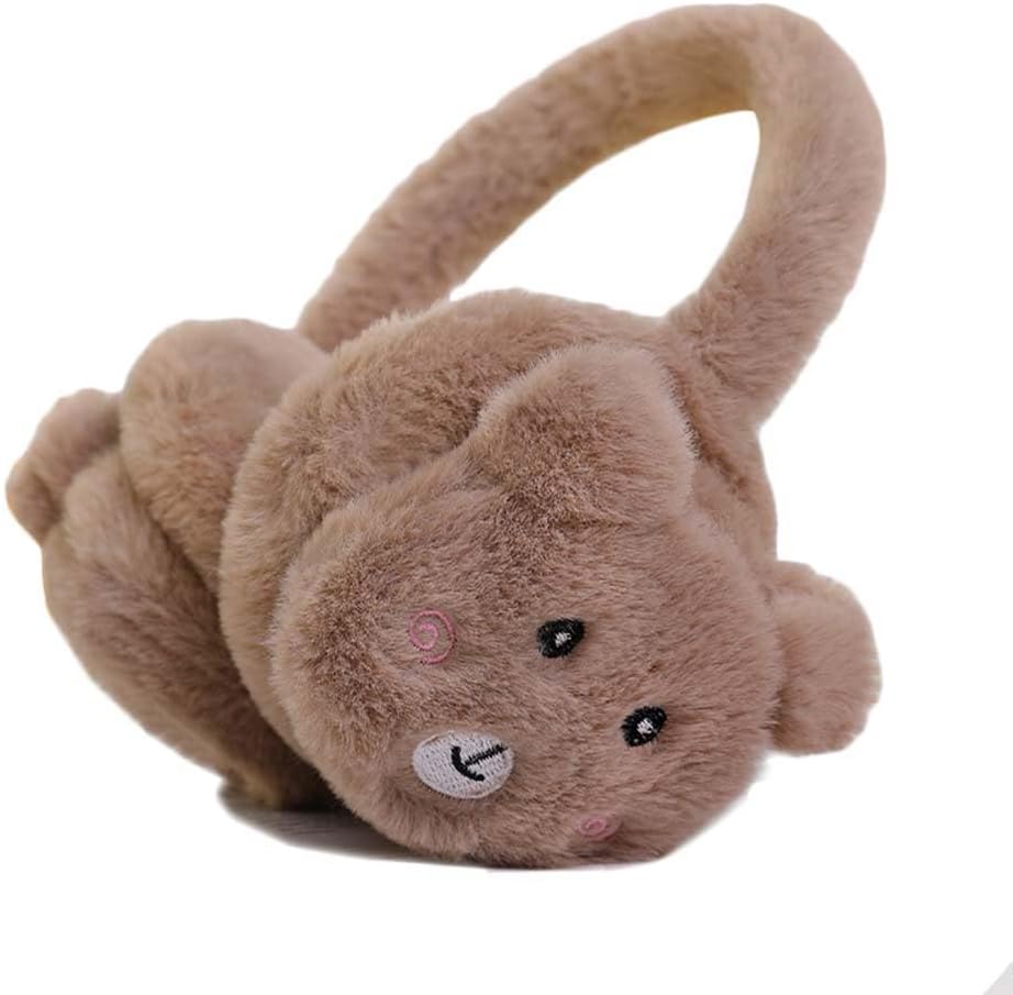 PURFANREE Kids Winter Earmuffs Plush Warm Cute Fox Ear Warmers Earflap Cute Cartoon Earmuff for Boys Girls Baby Toddlers