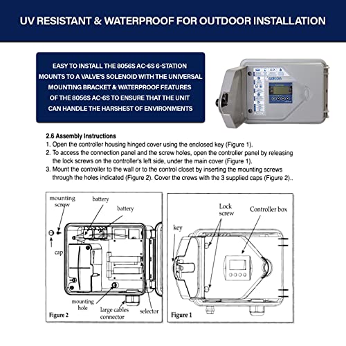 Galcon 8056S AC-6S 6-Station Indoor Irrigation or Outdoor Controller-Seconds Operation by Galcon - Image 7