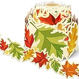 Panelee Fall Maple Leaves Border 68.9 Feet Bulletin Board Border Butterflies Flowers Bee Space Inspirational Cute Decor for Classroom Bulletin Boards Chalkboard Wall Decor