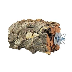 XL kurk piksteen voor vogels en knaagdieren | gereinigd & ontsmet | Piksteen gemaakt van natuurlijke kurk (natuurlijke…