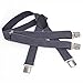 Bundle Monster 4pc Dark Stripe Pattern X-Back Adjustable Clip Unisex Suspender
