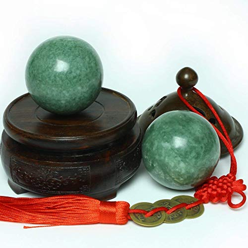 Brabud 2"Marble Dark Green Baoding Balls Chinese Health Hand Exercise Massage Balls Stress Relieve Bs022 #TOP5