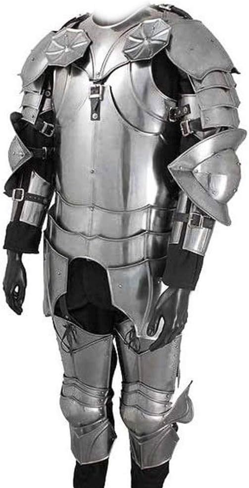 THOR INSTRUMENTS Gothic Wearable Half Suit Of Armor LARP Halloween Costume Silver Suit of Armor Rustic Vintage Home Decor Gifts