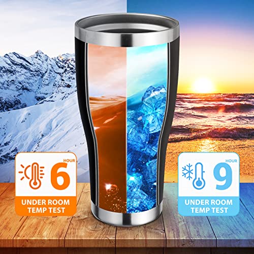 Domicare 30 Oz Tumbler With Lid And Straw, Stainless Steel Tumblers Bulk, Insulated Vacuum Double Wall Coffee Travel Mug, Powder Coated Tumbler, Black 4 Pack #TOP3