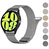 Meliya Metal Band Compatible With Samsung Galaxy Watch 6 40mm 44mm, Watch 6 Classic 43mm 47mm, 20mm Stainless Steel Replacement Strap for Women Men (Space Gray)