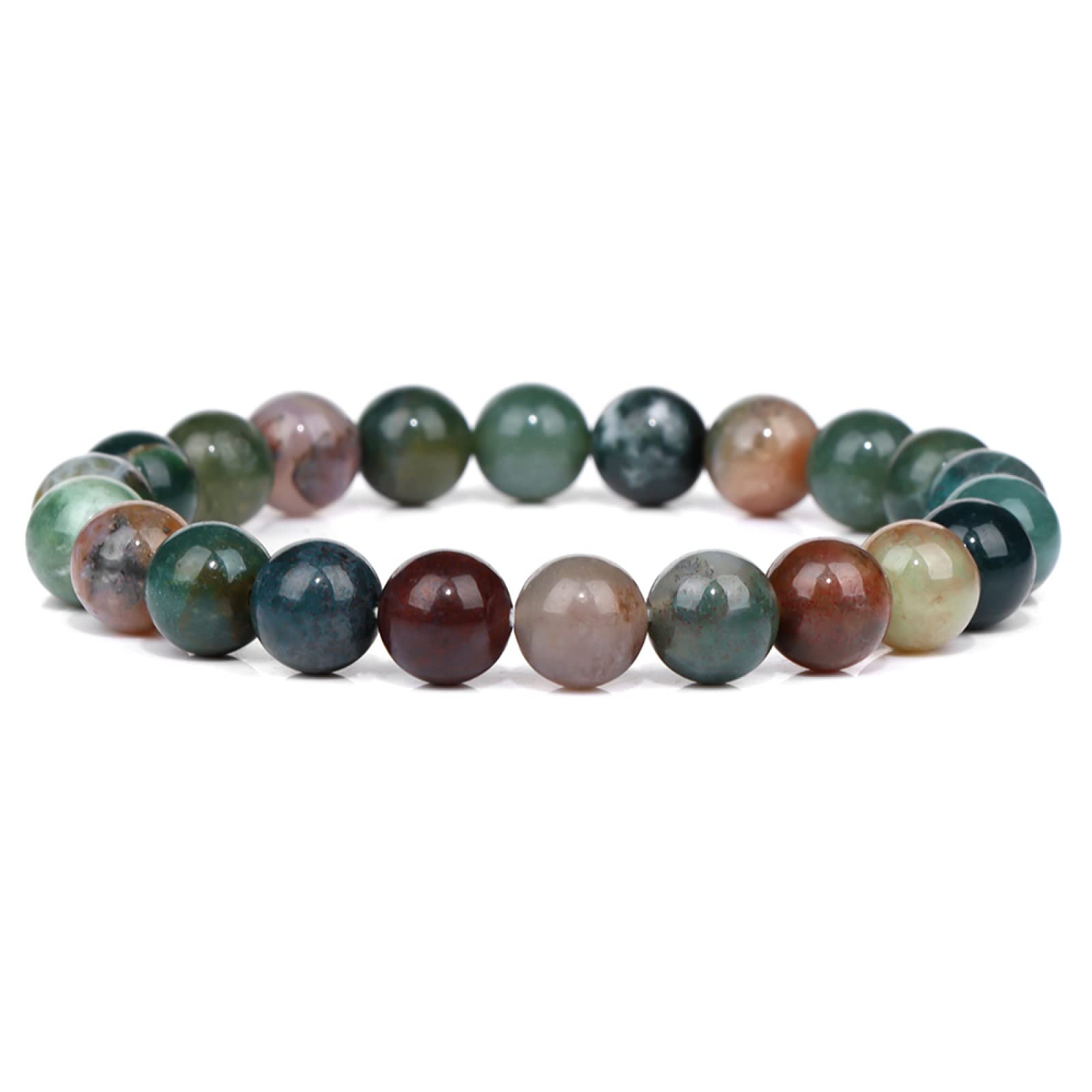 Bracelet agate verte de malachite de luxe en perles authentiques