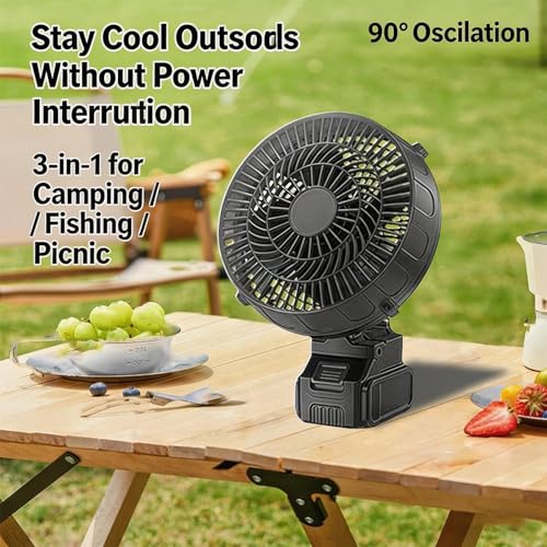 Ventilador portátil de batería recargable para interiores y exteriores 5