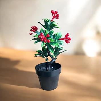 xesha Artificial Flower Pot Kokina Happiness Peace and Luck Symbol Home Decor Ornamental Plant