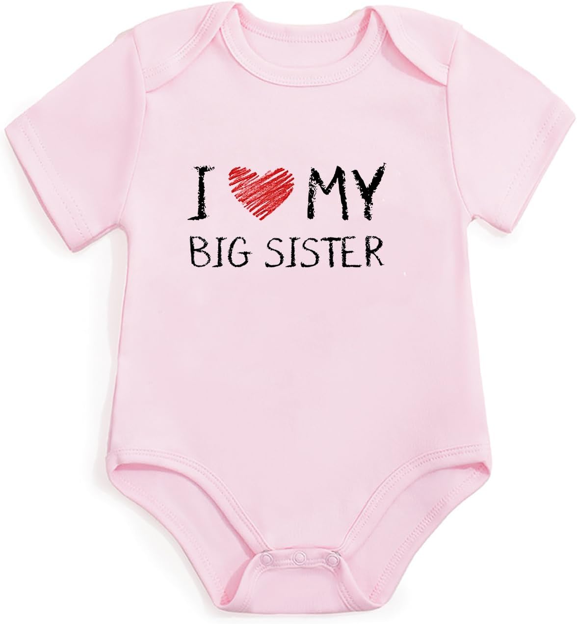 I Love My Big Sister Baby Girls Boys Bodysuit Newborn Clothes Short Sleeve Infant Romper