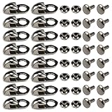 ZJIVQO 30 Sets Boot Lace Hooks, Boot Hook Eyelets Repair Kit, Speed Hooks with Rivets for Camp Climb Hiking Shoes Work Outdoor Mountaineering Boots
