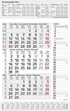 3-Monats-Planer Combi Grau 2023: 3-Monatskalender groß I Wandplaner / Bürokalender mit...