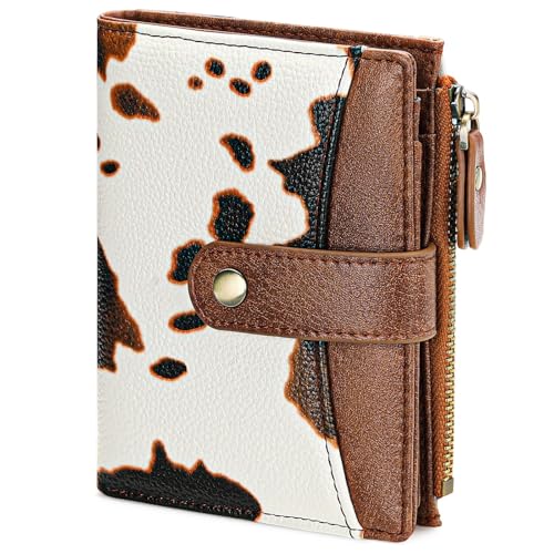 FALAN MULE Small Wallet for Women Leather RFID Blocking Bifold Credit Card Holder with Zipper Coin Pocket by FALAN MULE - Used condition - US$8.75