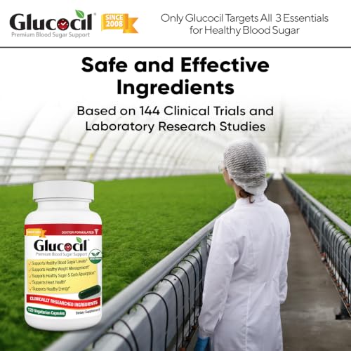 Glucocil Blood Sugar Support Vegetarian Capsules