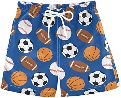 innewgogo Sports Football Baseball Boys Swim Trunks Quick Dry Toddler Beach Swimsuit Board Shorts for Kids Adjustable Waist 4T