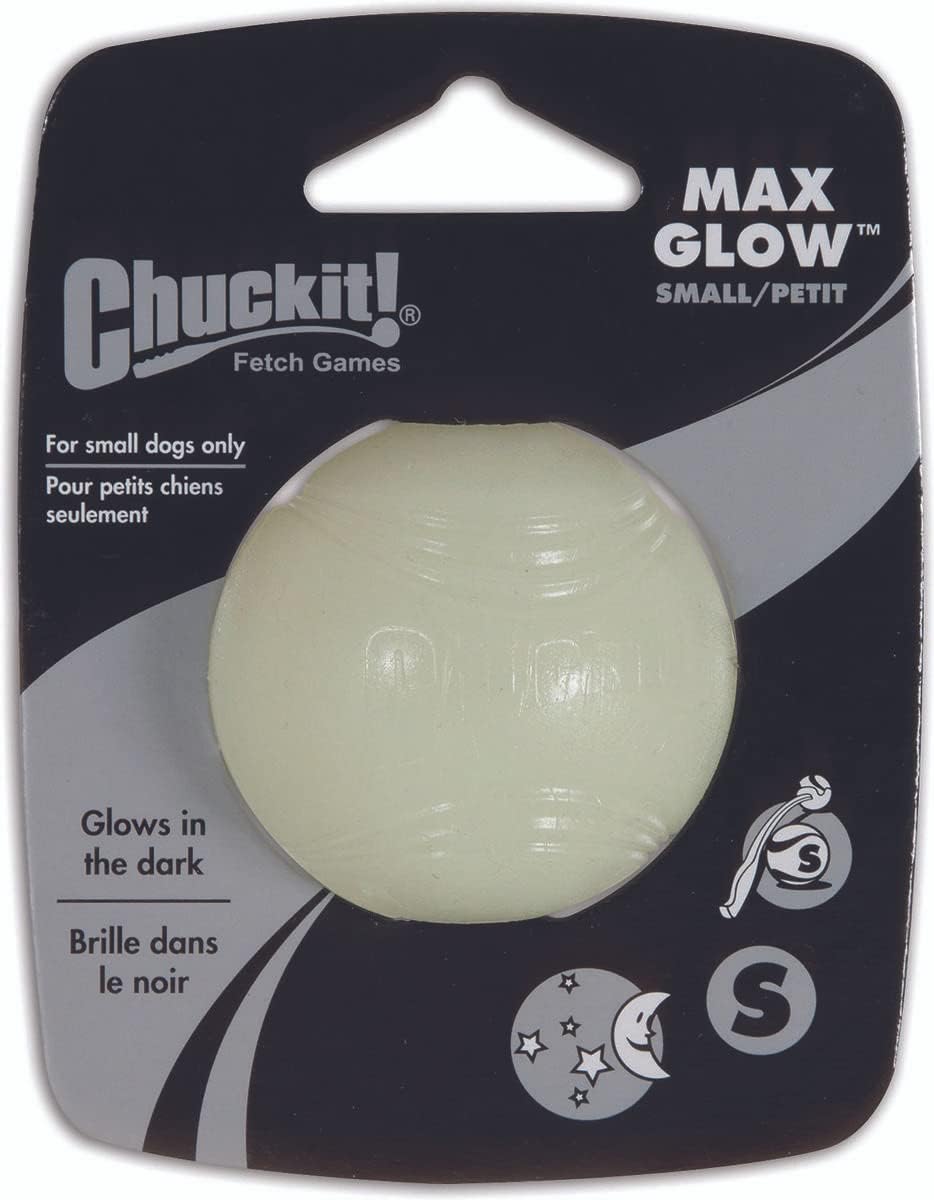 Chuckit 32312 Small Glow White Max Glow Ball Dog Toy7