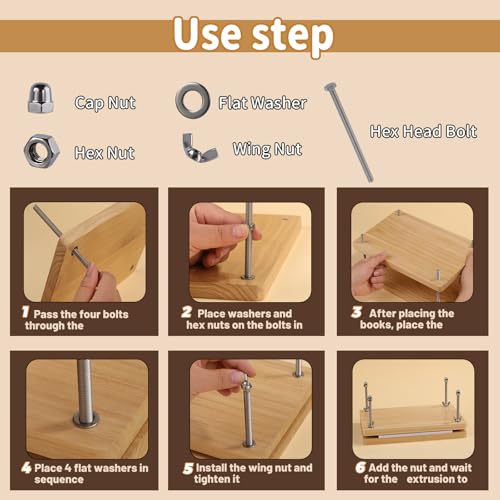 image for JUPEAN 45 Pcs Book Binding Kits Bookbinding Kit Book Press 7.9”x11.6