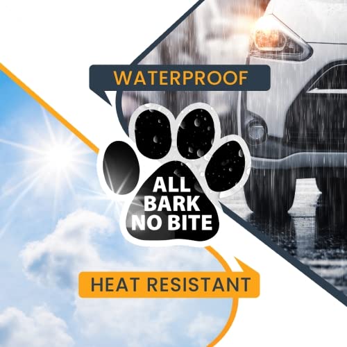 Image of Magnet Me Up All Bark No Bite Magnet Decal, 5 Inch, Heavy Duty Automotive Magnet for Car Truck SUV