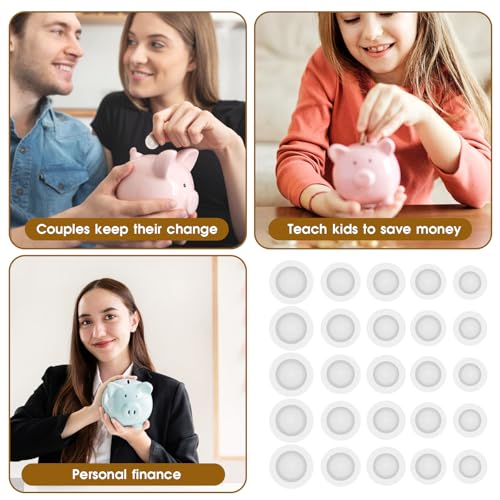 20 peças de plugue de borracha para caixa de economia, tampa de cofrinho de borracha para cofrinho,