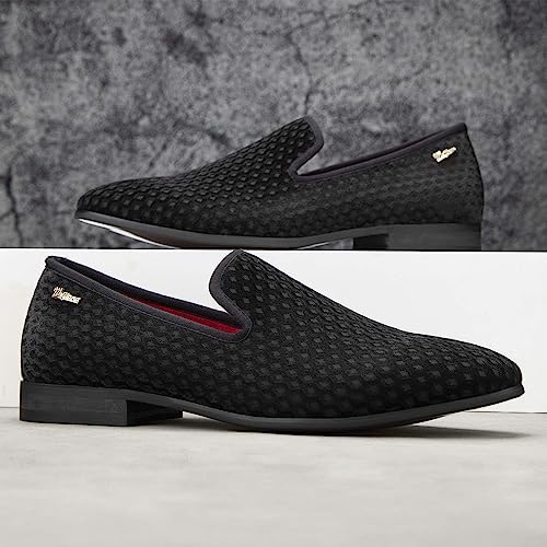 Image of Meijiana Mens Loafers Wedding Dress Shoes Slip-On Loafers for Men Tuxedo Suit Shoes