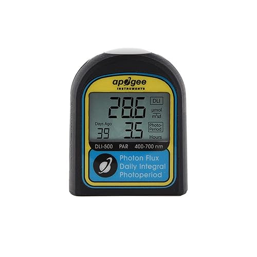 Apogee Instruments DLI-500 PAR, luz diaria integral y medidor de fotoperíodo - Espectro completo 400-700 nm Herramienta de medición de luz para