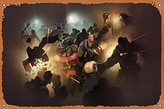 T-eam Game Fortress 2 Video Game TF2 Metal Tin Sign 8"" X 12"" Vintage Retro Man Cave Wall Decor Art