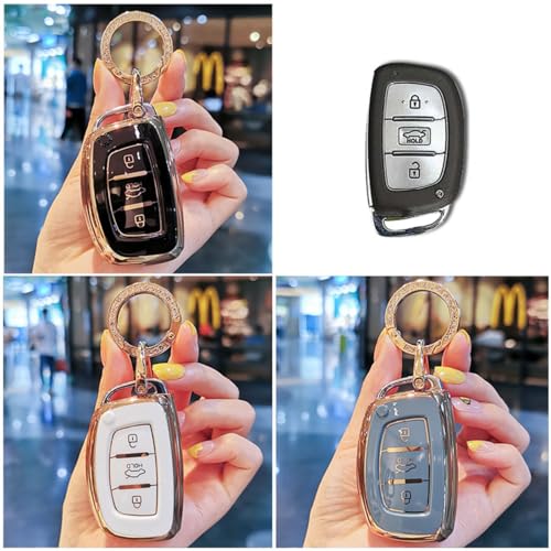 Funda de llave para Hyundai ix35, i20 y Elantra en TPU flexible protector 3