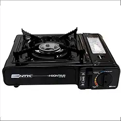 Fogão Fogareiro De Mesa Frontier Flex Fogão Portátil a Gás, Preto, Com Maleta de Transporte, Para Camping, Cozinha Pequena, Apartamento