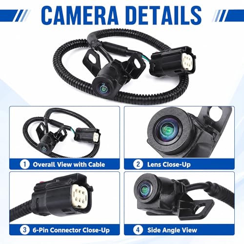 Image of No. 9C3Z-19G490-E Rear View Backup Reverse Parking Camera /Rear View Camera | Camera Compatible with Ford Super Duty F-250 F-350 F-450 F-550 Fits 2008-2012 Park Assist Camera Rear [6 Pins]#FO1960162
