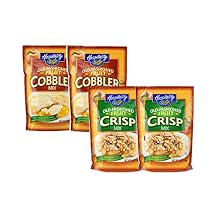 Hospitality Old Fashioned Fruit Cobbler Mix or Old Fashioned Fruit Crisp Mix- Four 7 oz. Packets Variety 4-Pack