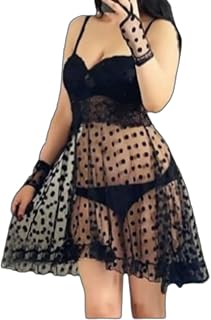 لانجري شيفون بطول المعصم، أسود، مقاس واحد