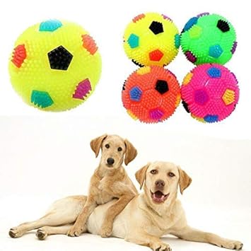 Pets Empire 1 Pc Pet Dog Flashing Puppy LED Light Up Play Toy Chasing Bounce Rubber Training Ball (Color May Vary)