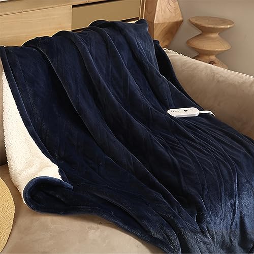 Estingo YCDM-EB5060 Heated Throw Blanket Electric Blanket, 50 Inchx60 Inch Heating Throw Blanket With 5 Heating Levels & 4 Hours Auto Off, Reversible Flannel Sherpa Electric Throw Blanket thumb #4